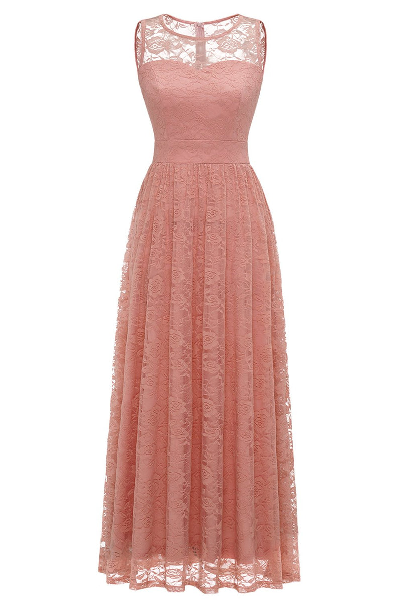 Load image into Gallery viewer, Blush Long Lace Formal Dress