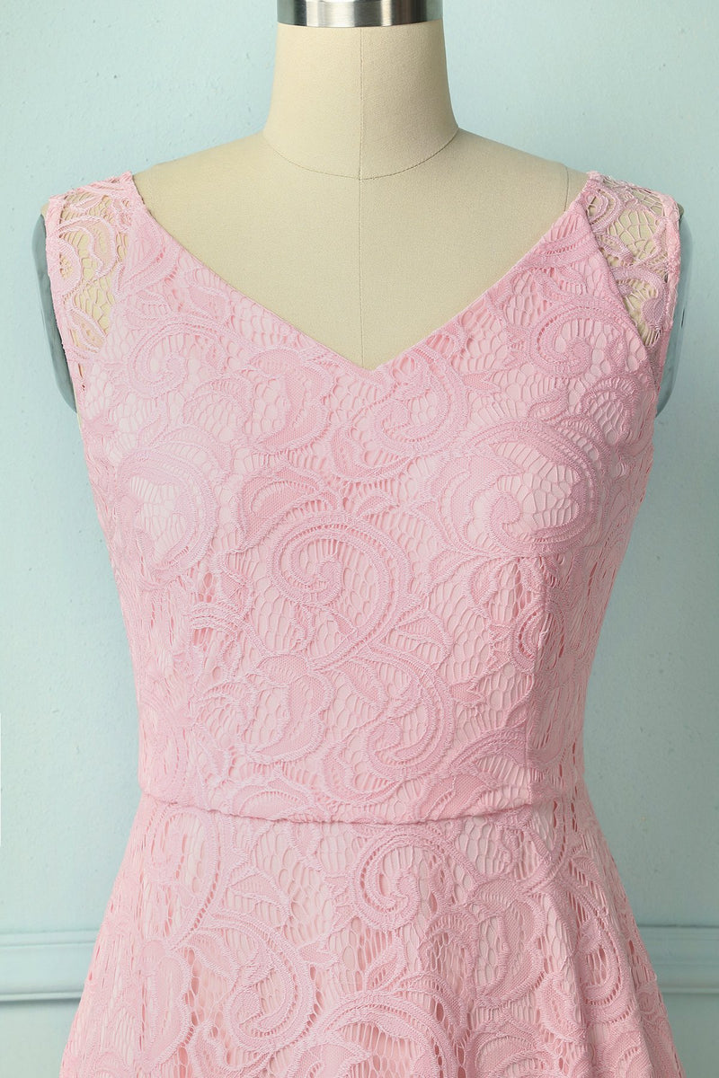 Load image into Gallery viewer, Pink Lace Bridesmaid - ZAPAKA
