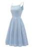 Load image into Gallery viewer, Spaghetti Straps Blue Summer Dress with Bowknot