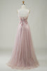 Load image into Gallery viewer, Blush Corset A-Line Long Prom Dress with Flowers
