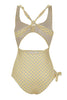 Load image into Gallery viewer, One Piece High Waist Yellow Swimwear