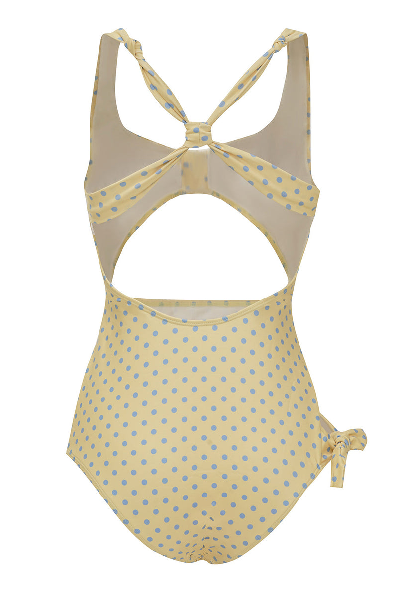 Load image into Gallery viewer, One Piece High Waist Yellow Swimwear