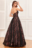 Load image into Gallery viewer, Black Strapless A Line Prom Dress with Beading