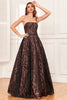 Load image into Gallery viewer, Black Strapless A Line Prom Dress with Beading