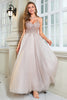 Load image into Gallery viewer, Glitter Blush A-Line Tulle Long Prom Dress with Lace