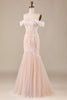 Load image into Gallery viewer, Champagne Mermaid Long Wedding Dress with Lace