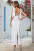 Load image into Gallery viewer, Simple Sheath Ivory Ankle-Length Wedding Dress